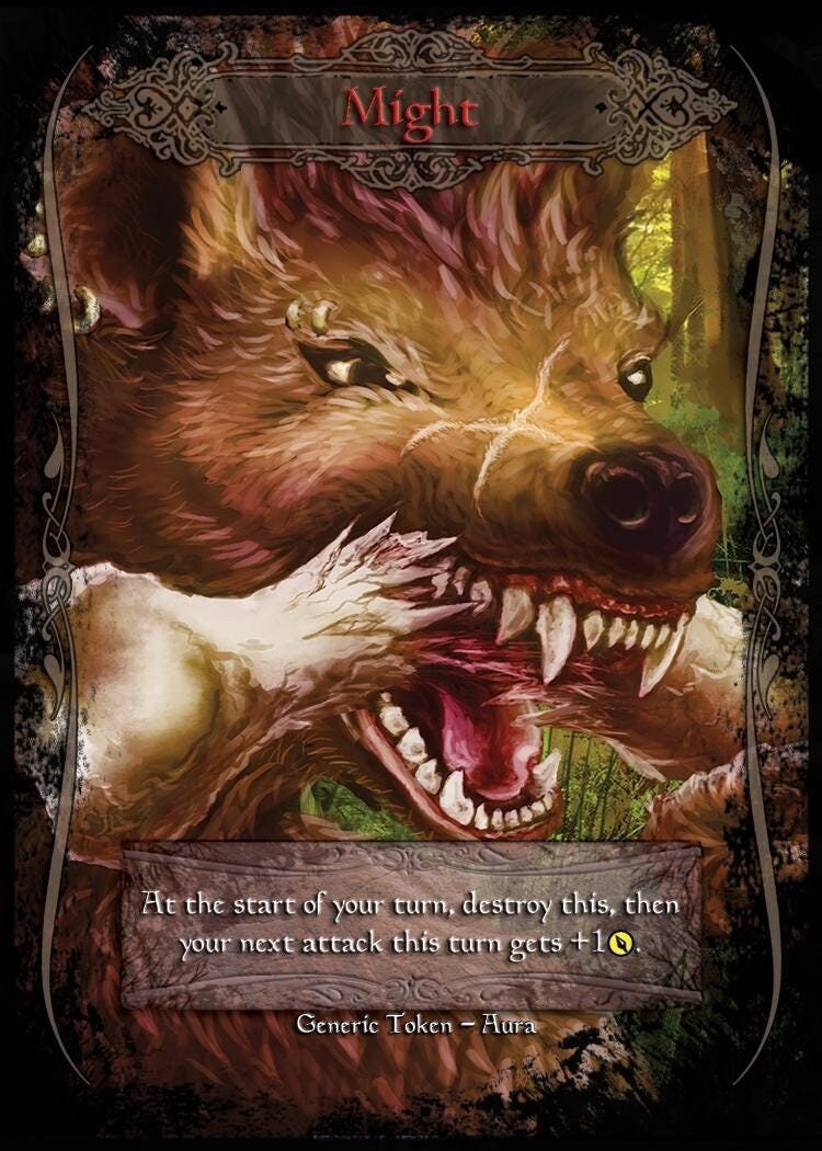 Might - Flesh and Blood Token - Etsy UK