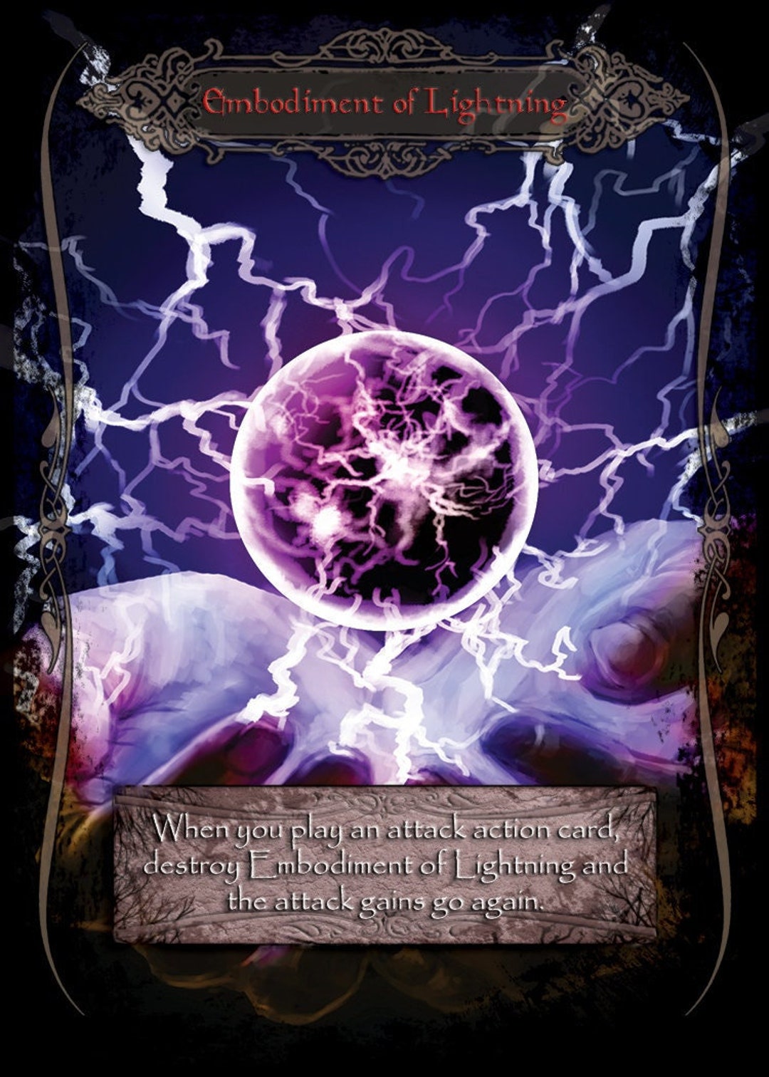 Embodiment of Lightning - Flesh and Blood Runeblade Token - Etsy