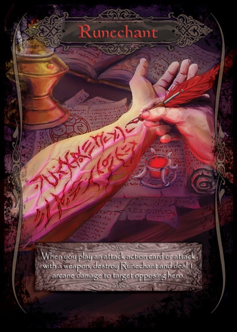 Runechant - Flesh and Blood Runeblade Aura Token - Etsy