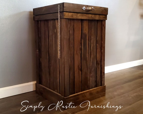 Kitchen trash cans wood