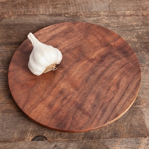 Walnut Wood Plate - Medium Size Woodturned Plate in Salvaged Walnut Wood