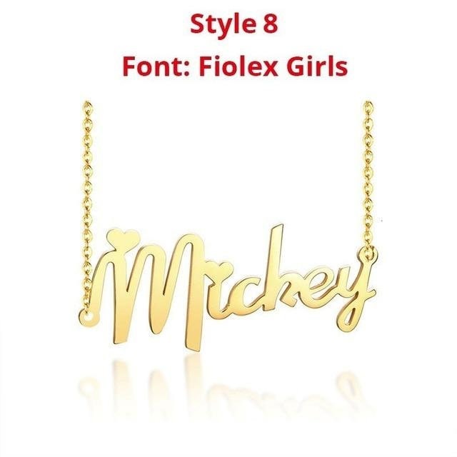 Rhinestone name necklace Clearance