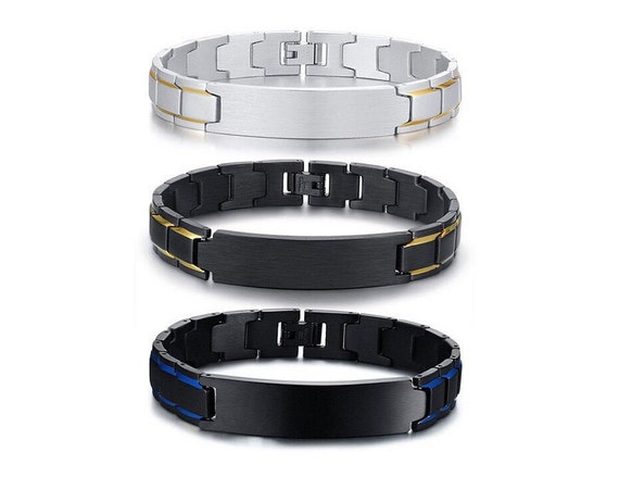 Customized Bracelet Polished Men's Bangle Titanium | Etsy