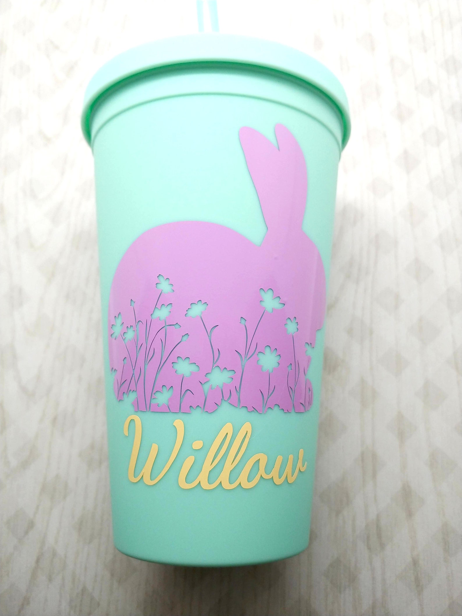 Spring Rabbit Tumbler Bunny Tumbler Field of Flowers Cold Etsy Ireland