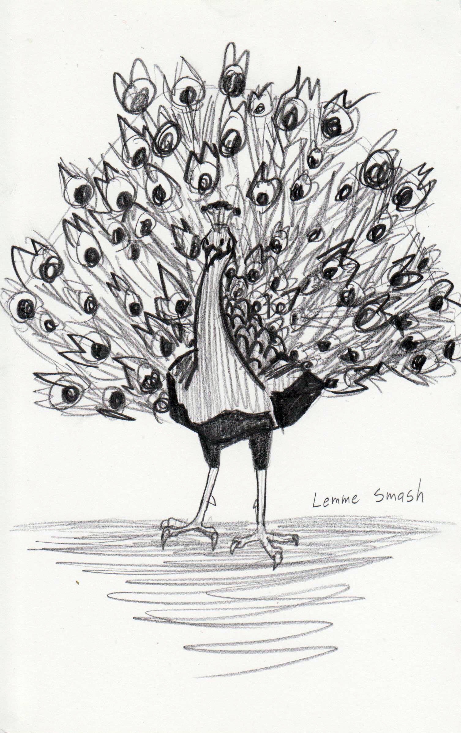 Lemme Smash Bird Meme Peacock Sketch Etsy