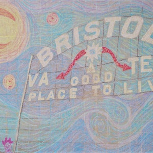 Bristol VA/TN Cartolina: 4x6 Lucido