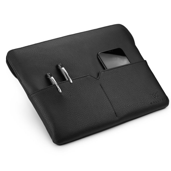 Laptop Sleeve mit Außentaschen - Minimalistisches Design - Funktional und clean - Perfekt für alle MacBooks und Laptops dank Maßschneideung