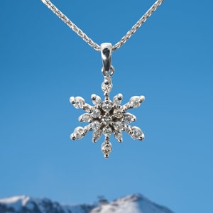 Diamond Blizzard Snowflake Pendant