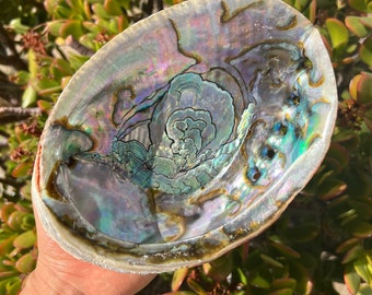 Large Rainbow Abalone Shell | Perfect for Smudging | Smudge Bowl | Large Smudge Bowl | Colorful Abalone Shell | Natures painting in a Shell