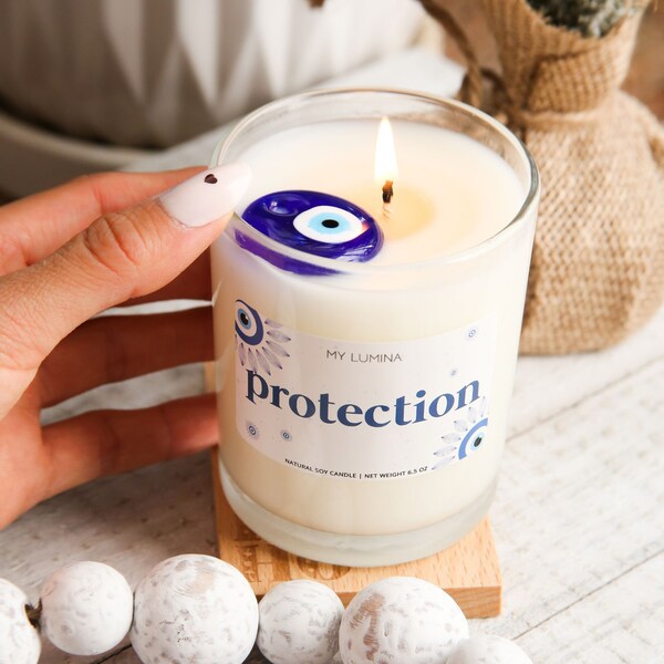 Evil Eye Protection Candle Etsy