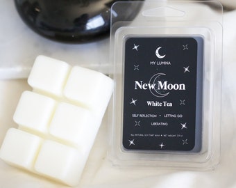 Strong Scented Wax Melt I New Moon Wax Melts I Soy Tart Wax I White Tea Scent | Phthalate Free | Wax Cubes | Soy Wax Melts Scented