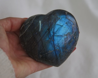 Large Labradorite Crystal Heart