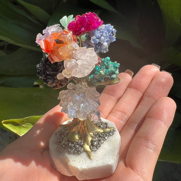 Tree of Life Mini Crystal Tree |Gemstone Tree Decor | Gift for Home | Tree Life Decor | Good fortune and prosperity | Gemstone Decoration