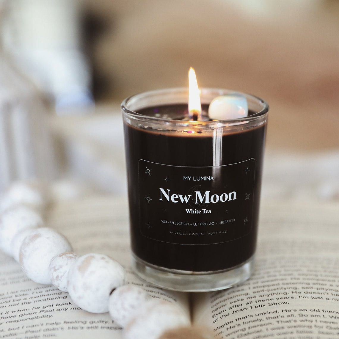 New Moon Candle Natural Soy Candle / Moon Candle / Homemade Etsy