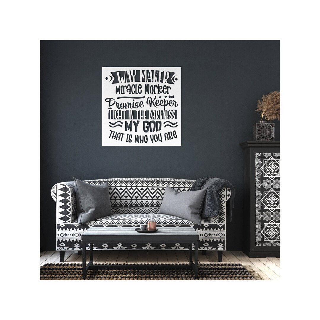 Way Maker Signs Way Maker Metal Sign Wall Art, Way Maker Lyrics Home Decor, Christian ...