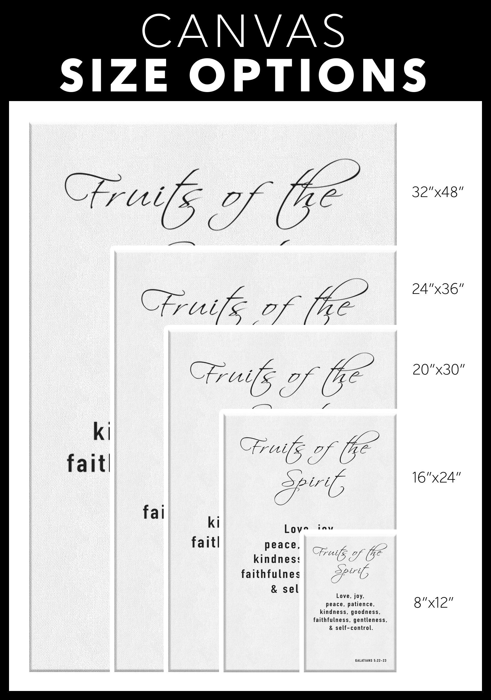 Catholic Wall Art Bible Verse Sign Galatians 522 Buy Now Etsy