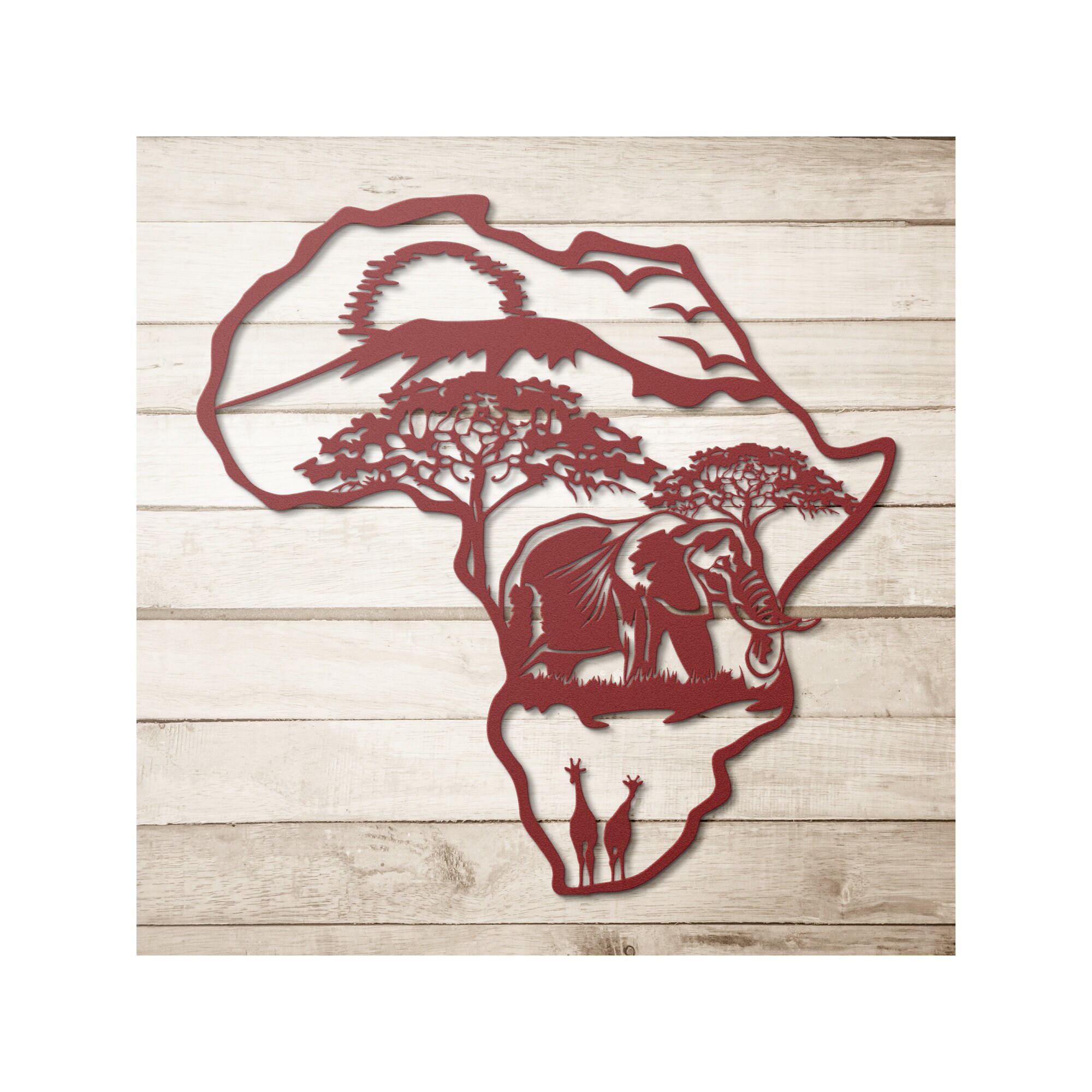 African Metal Wall Art Africa Home Decoration Africa Art Etsy