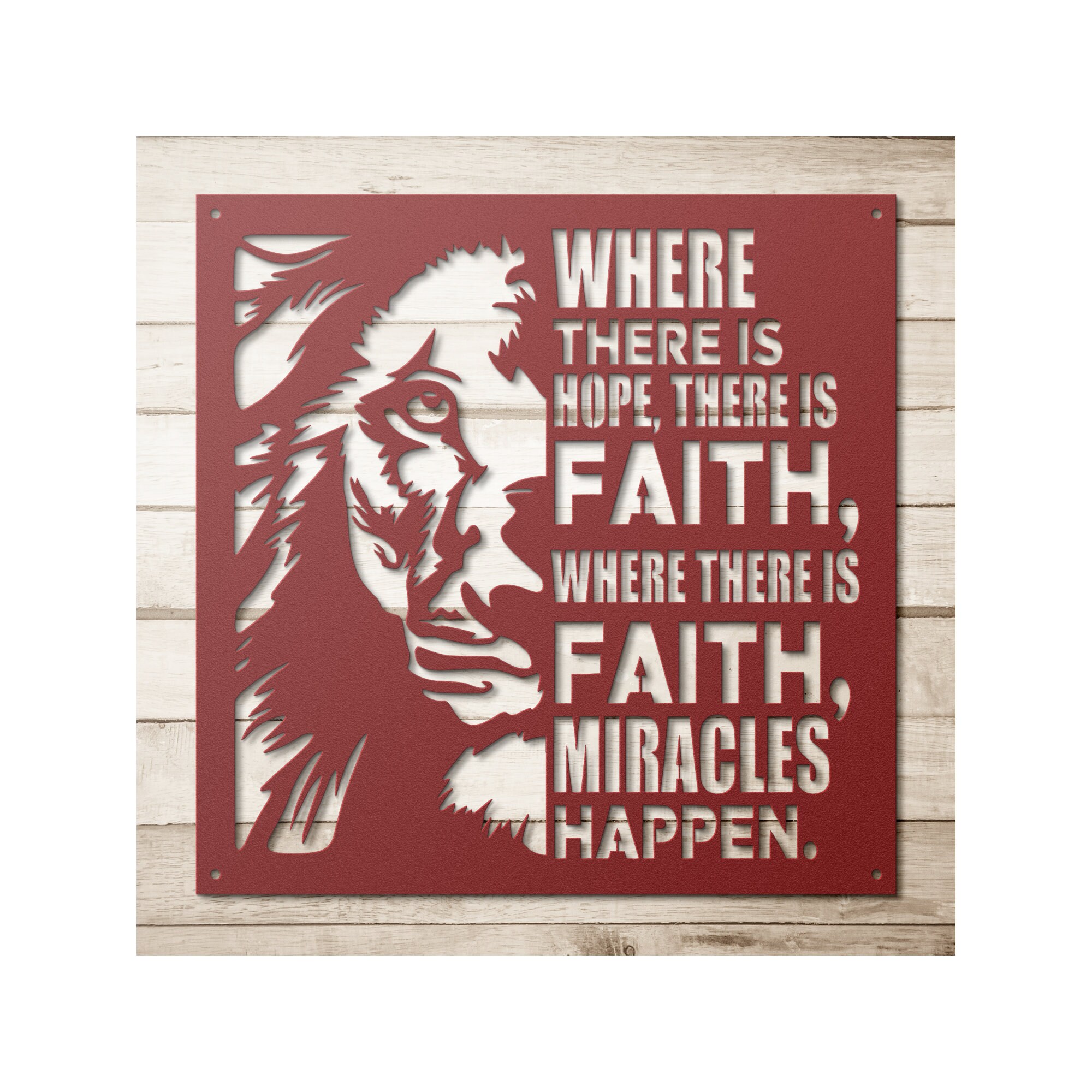 Christian Metal Wall Art Laser Cut Wall Art Bible Verse Etsy