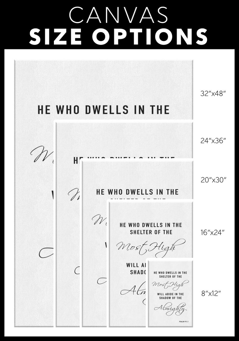 Psalms 91:1 Wall Art He Who Dwells white