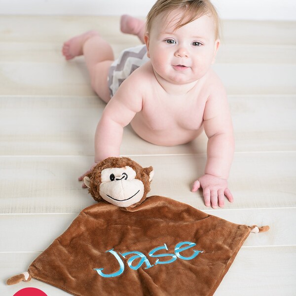 Personalized baby blankie, Security Blanket, Stuffed animal, Birth Info Stats, Baby Keepsake, Snuggle Buddy, Birthday, Baby Shower