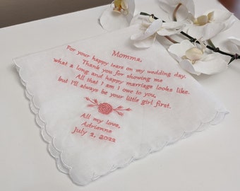 Custom Handkerchief wedding engagement proposal anniversary gift your bouquet wrap. Personalized monogram quote message design free shipping