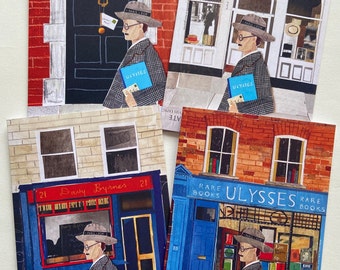 James Joyce 4 Greeting Cards Inspired By The Novel Ulysses