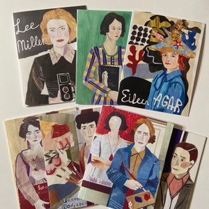 Mulheres Artistas Modernas Pequenos Cartões de Saudação