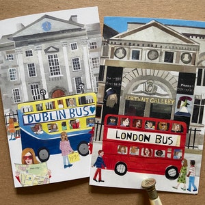 Tarjetas de felicitación de autobuses urbanos