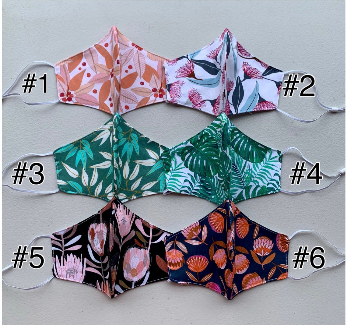 3layered Face Mask Australian Made Reusable & Washable Etsy Australia