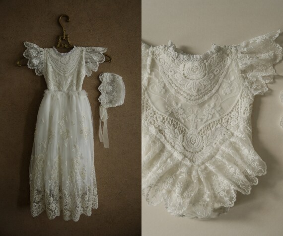 Emilia Baby Flower Girl Lace Dress Wedding Birthday Party Gift Bridesmaid 0-3YRS