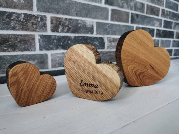 Wooden Heart turn Wood Made of Solid Oak Oiled / - Etsy Hong Kong