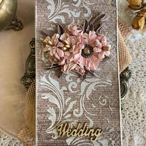Handmade Wedding card/ Wedding day card/ greeting card/ scrapbooking card