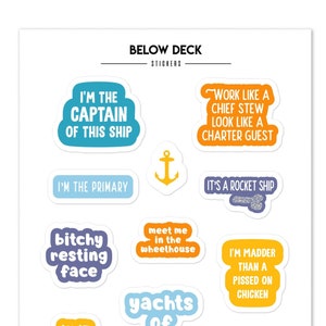 Below Deck Sticker Sheet