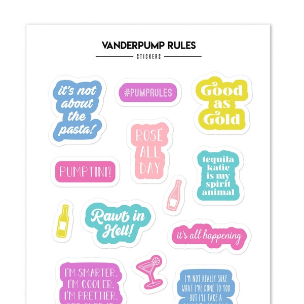 Vanderpump Rules Sticker Sheet