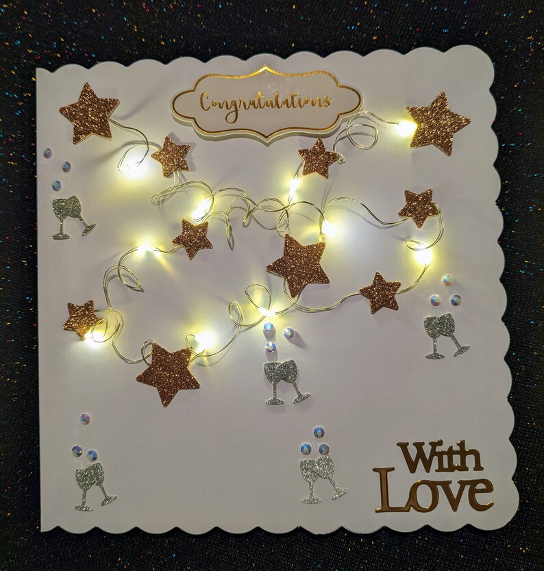Light up Cards Congratulations Card With Lights Personalised Etsy UK