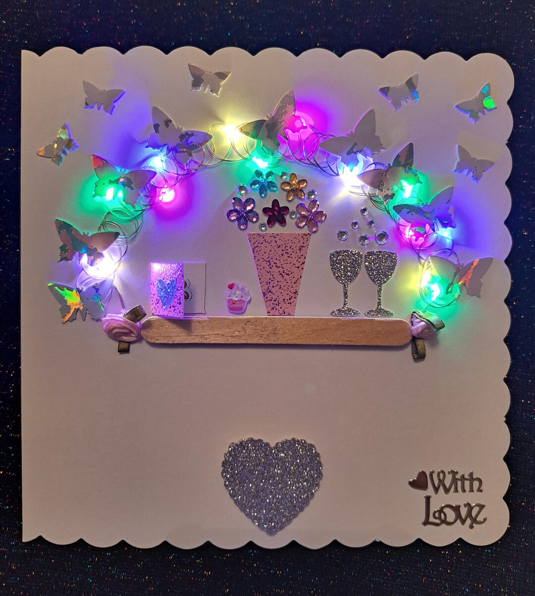 Light up Cards for Her Led Cards Extra Special Cards Friend Card ...