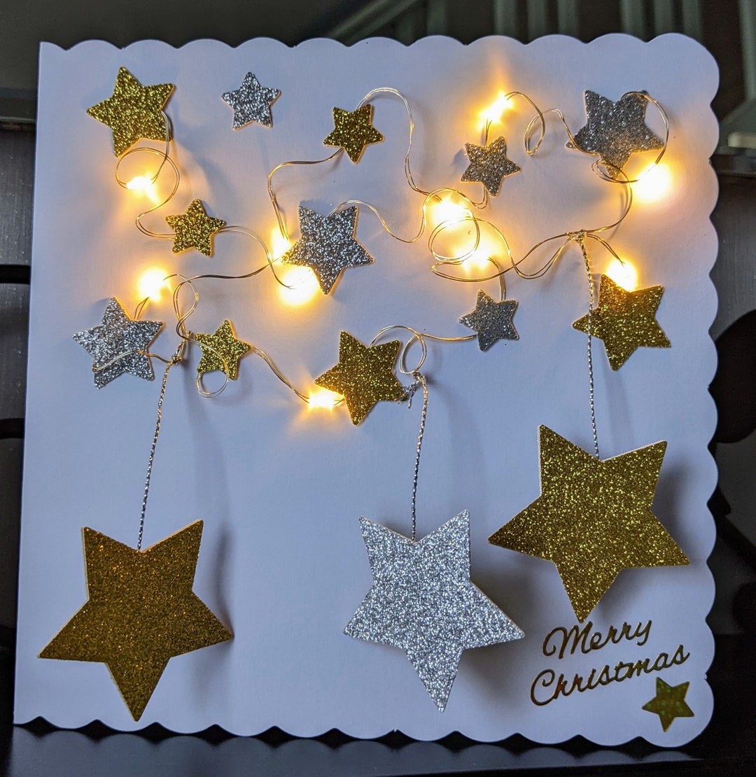 Stunning Led Light up Christmas Card Light up Star Card Cards With