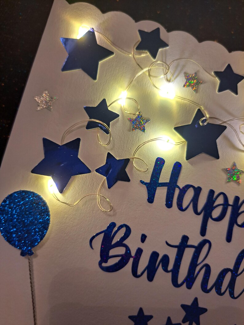 Led Card Examples Holographic LED Happy Birthday Card, Bespoke Light-up Card - Etsy