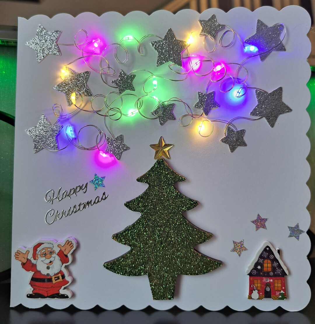 Beautiful Led Light up Christmas Card Novelty Christmas Card Etsy UK