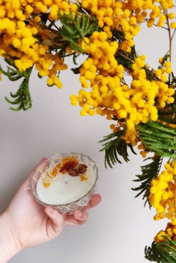 Bougie Fleurs Séchées Madeleine