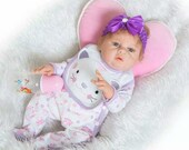 NEW ARRIVAL 20 39 39 Lifelike Alive Reborn Bonecas Handmade Reborn Baby Doll Boy Full Body Vinyl Silicone With Pacifier And Pillow Clothes Gift