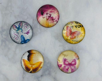 Butterfly Refrigerator Magnets | File Cabinet Magnets | Housewarming Gift | Bridal Gift | Party Favor | Stocking Stuffer