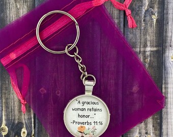 Bible Quote Keychain - Bible Keychain - Bible Scripture Keychain - Christian Gifts - Inspirational Keychain - Stocking Stuffer