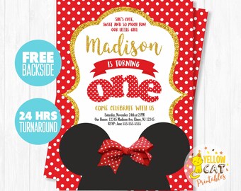 Cute Minnie Invite Etsy