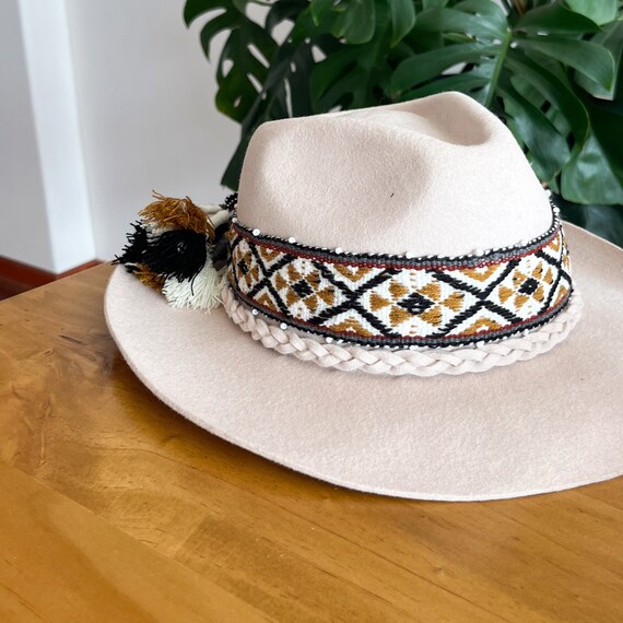 Sheepskin Cowboy Hat With Inca Ribbon - Etsy display picture 3