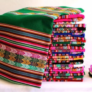 100% peruanische Decke/Aguayo ethnische Textil/Cusco Stoff/peruanischen Stoff/Boho Stoff/Dekoration/Hochzeitsgeschenk
