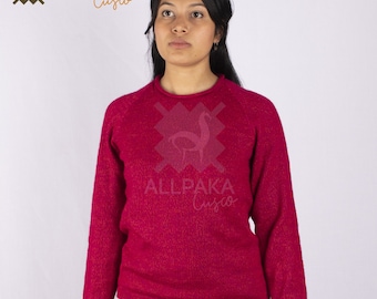 Red Alpaca Wool Sweater - Soft, Elegant, and Timeless Comfort