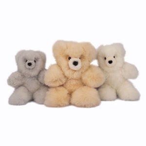 Orsacchiotto peruviano fatto a mano realizzato con pelliccia di alpaca, regalo perfetto, 8, 12 e 14 pollici
