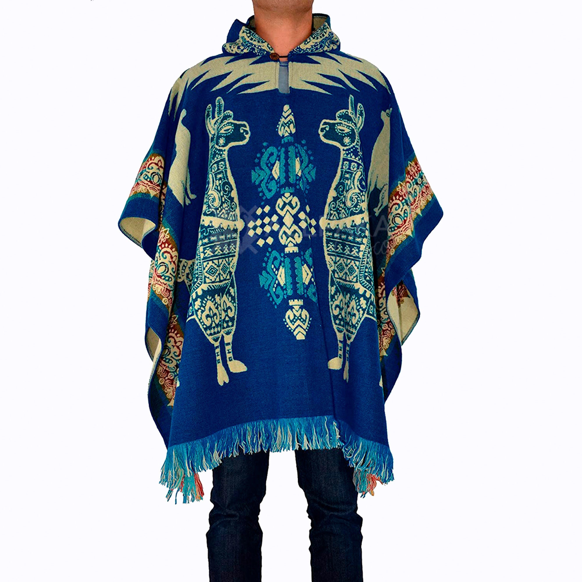 Peruvian Poncho With Inca Designs / Ponchos Knitted in