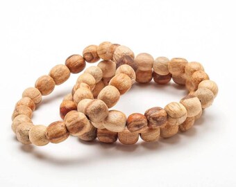 Palo Santo small beads bracelet - Ethnic art by hand Peru / Bursera graveolens / Bursera graveolens bracelet / Aromatic wood .